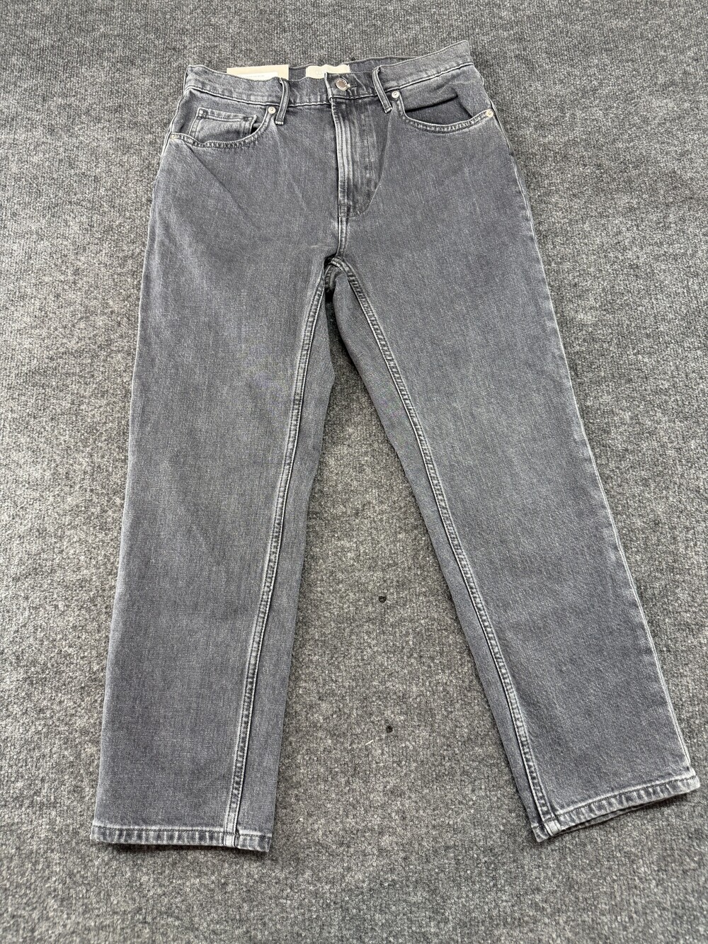 Everlane Jeans Womens 28 Gray Charcoal Cheeky High Rise Straight Denim Pants